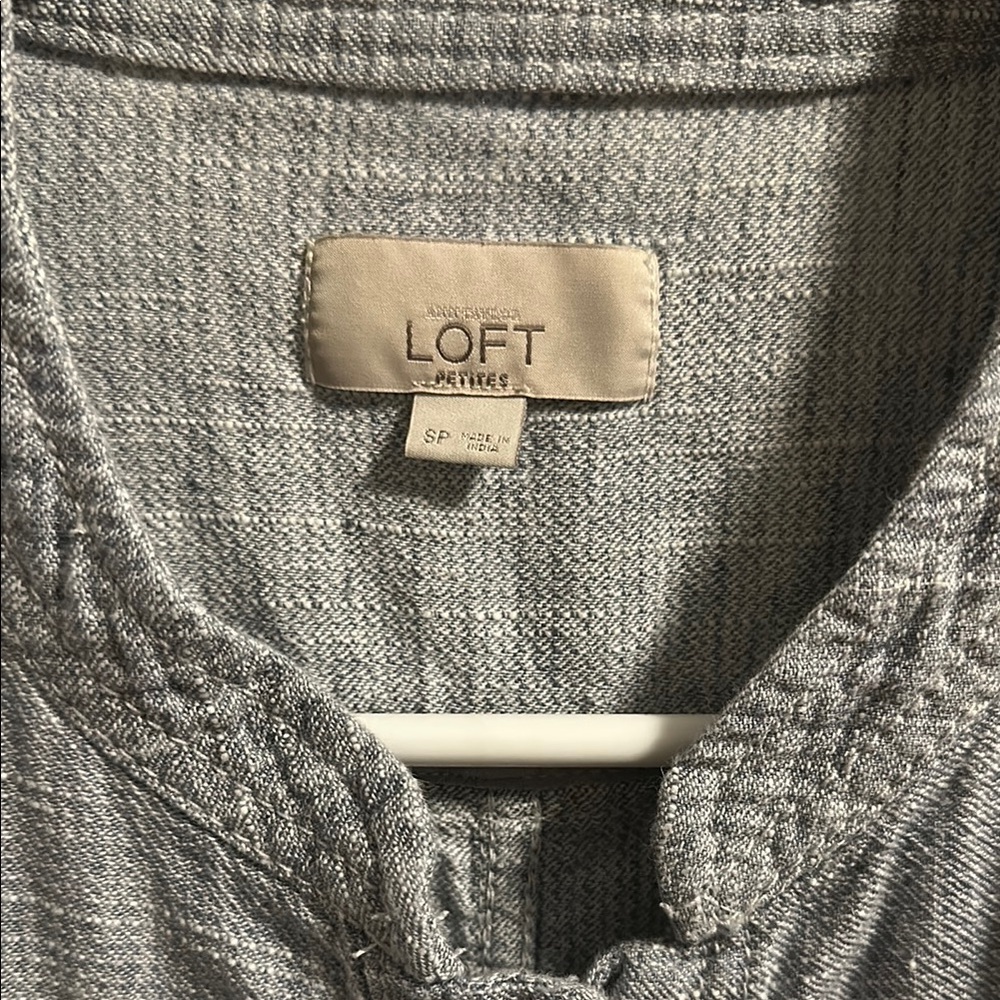 LOFT Linen/Cotton Jacket Cropped Lightweight - Picture 2 of 3